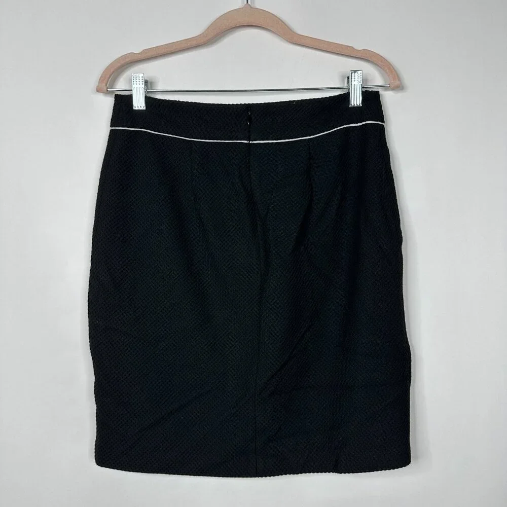 2/$30 White House Black Market Contrast Piping Pencil Skirt 4 #A0410
